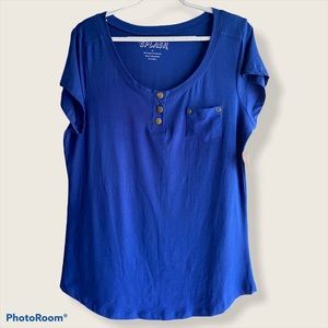 SPLASH Short Sleeve Summer Tee Royal Blue NWT